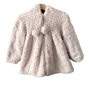 Widgeon Faux Fur Toddler Hooded Coat - Pink - 3T